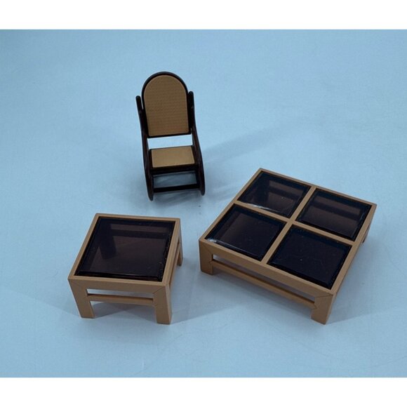 Vintage Tomy Smaller Homes Furniture Set Rocking Chair End Table Coffee Table - Picture 1 of 9